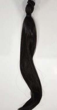Dark brown ponytail extension 24 inch, color 4 straight synthetic hair pony fall